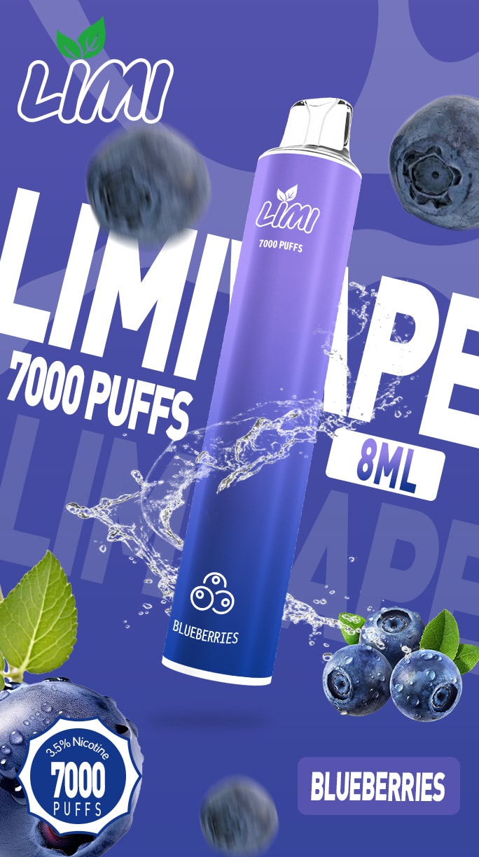 LIMI 7000口拋棄式電子煙 外觀示意